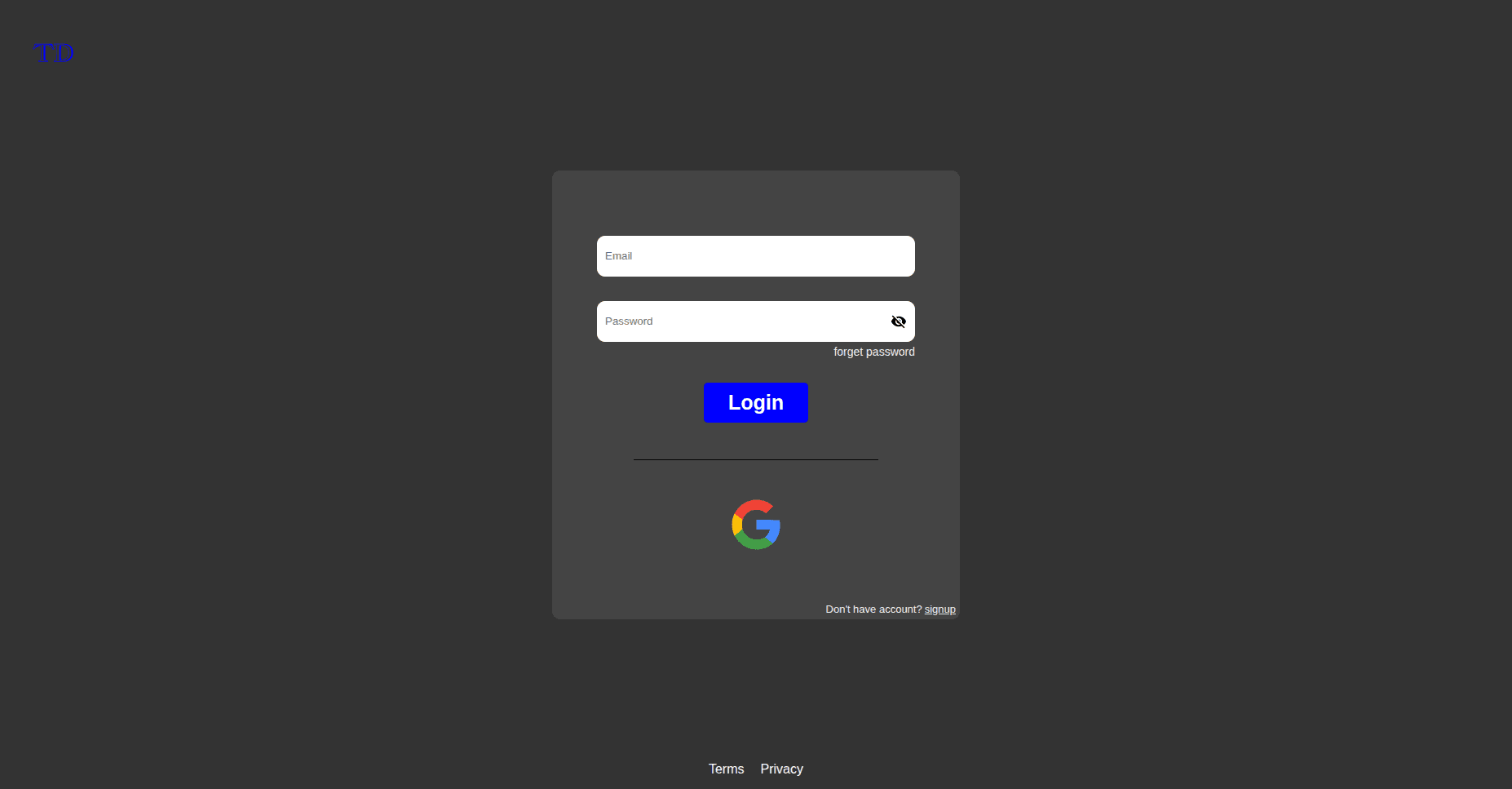 Login page of the website, allowing both users and 
admins to sign in. After entering email and password, 
an OTP is sent via email for verification. Accounts 
may be temporarily blocked after multiple incorrect 
attempts. Users can also log in using OAuth 2.0, 
such as Login via Google.